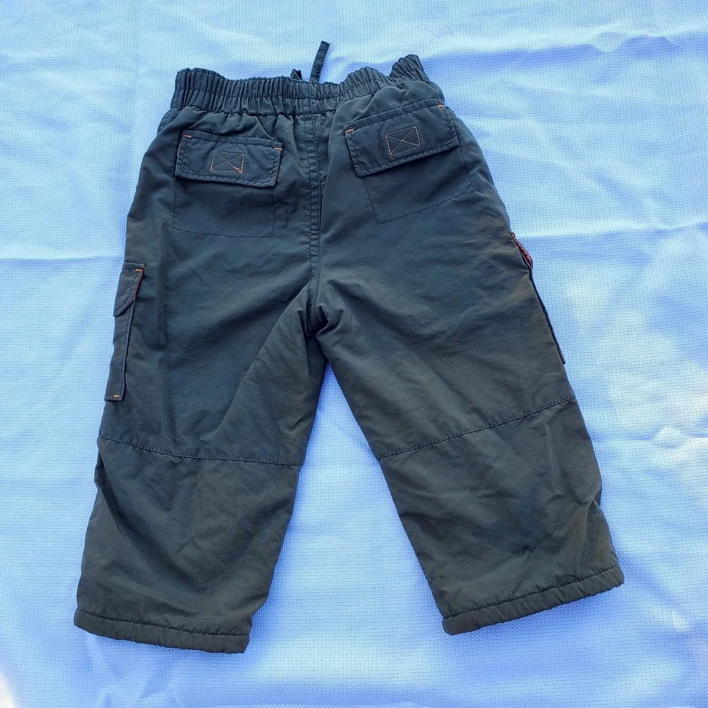 Wonder Kids Boy's Insulated Cargo Pants ◇‎ Army Green ◇ Size 18 Months